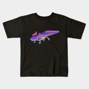 Rainbow Wild Type Axolotl Kids T-Shirt